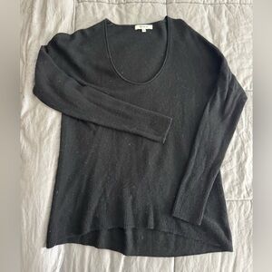Madewell Elegant Black Scoop Neck Sweater